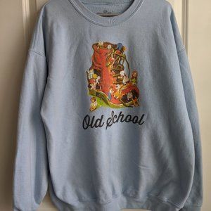 Old School Modcloth Baby Blue Sweatshirt